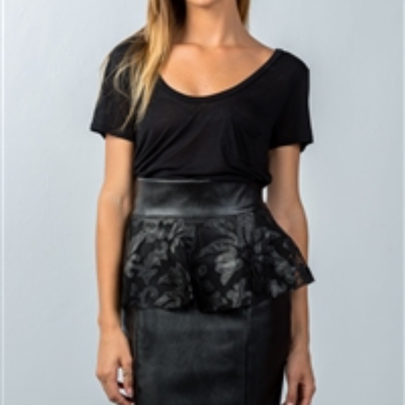 PEPLUM PENCIL SKIRT - Picture 3 of 3